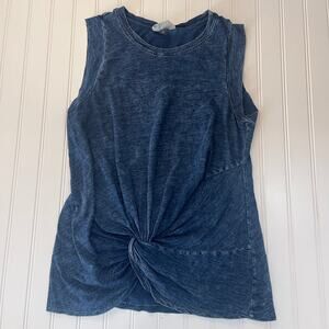 Universal Thread Twist Front Tank Top Blue Size Womens Medium